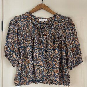 Emerson Fry India Collection Puff Isla Top Size M/L